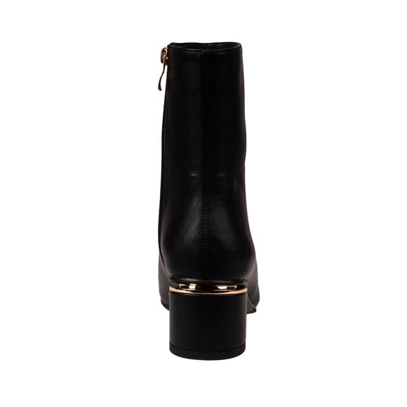 Stylish Vintage Womens Black Leather Wedge Ankle Boots - Picture 5 of 7